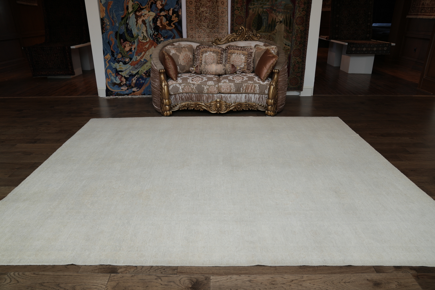 Vegetable Dye Muted Oushak Turkish Area Rug 9x12