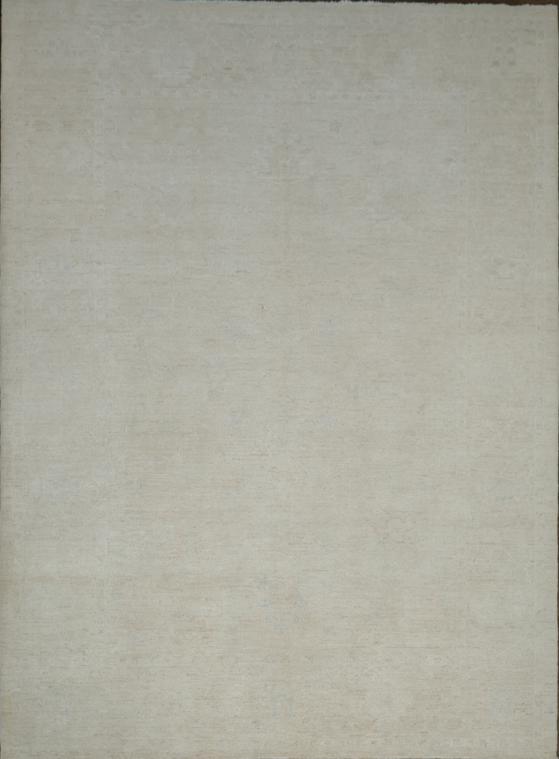 Muted Wool Oushak Turkish Area Rug 9x12