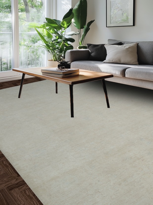 Muted Wool Oushak Turkish Area Rug 9x12