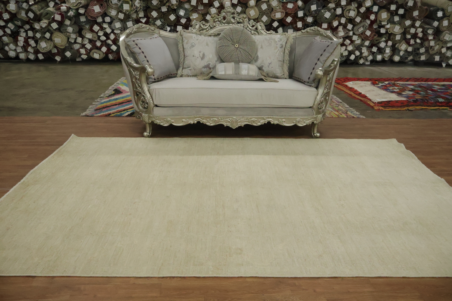 Vegetable Dye Muted Oushak Turkish Area Rug 7x10