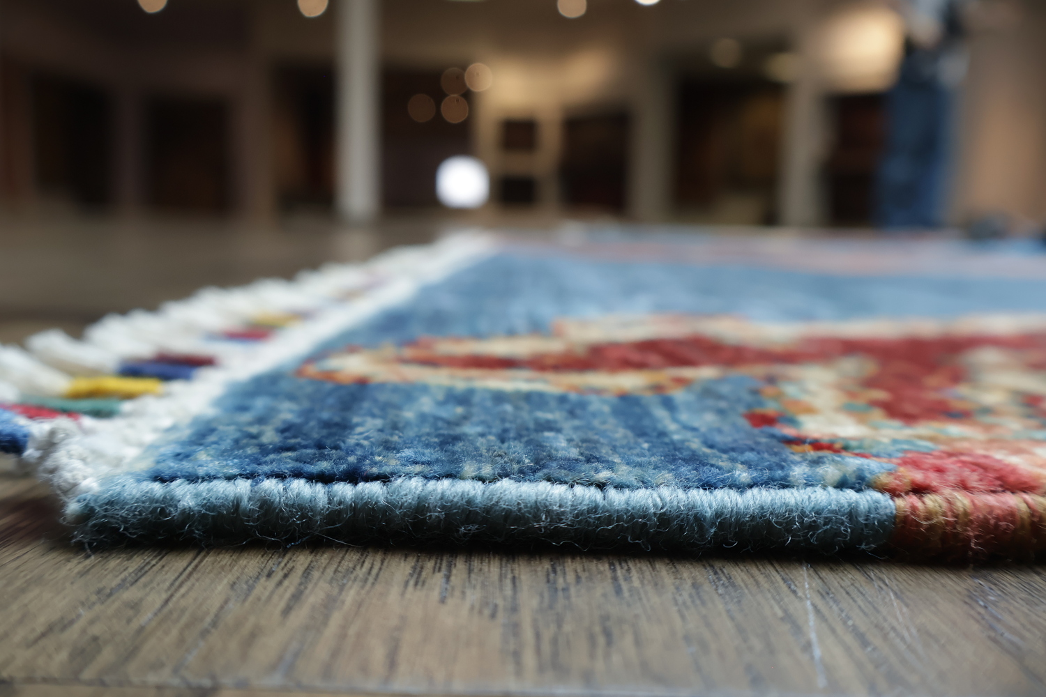 Bold Abstract Design Rug with Vibrant Splashes of Color 6x8
