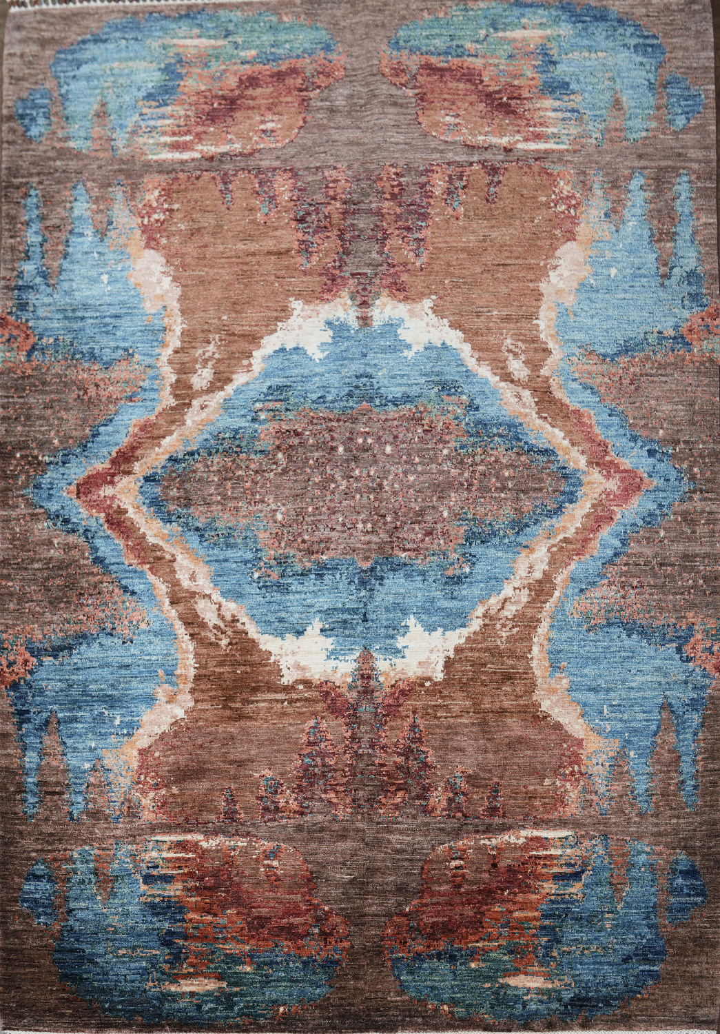 Wool Abstract Oriental Area Rug 6x8