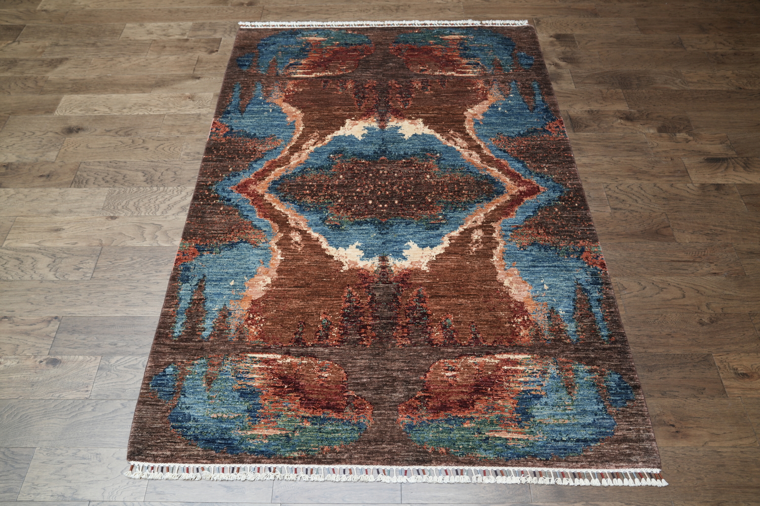Wool Abstract Oriental Area Rug 6x8