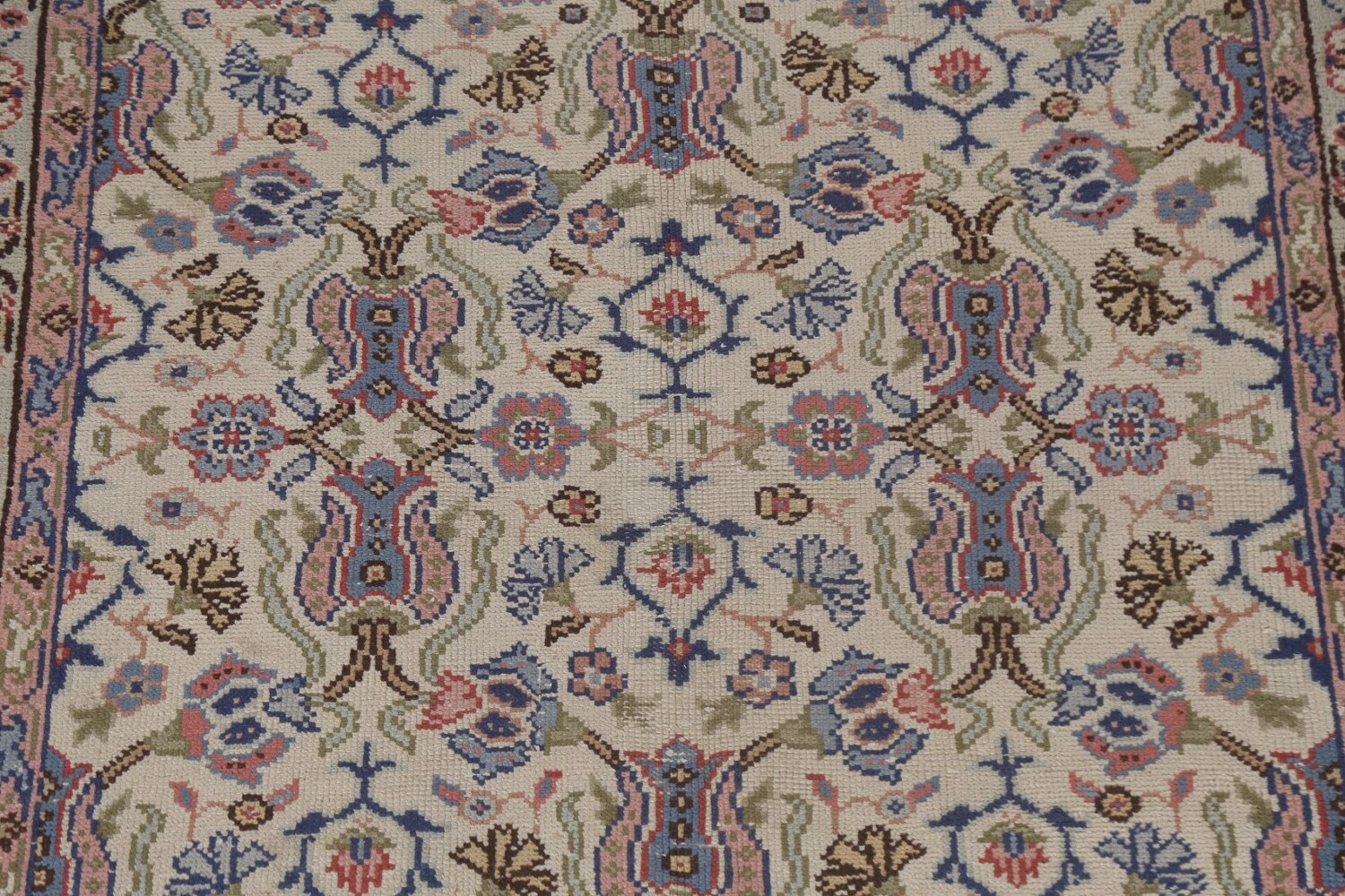 Antique Vegetable Dye Oushak Turkish Area Rug 6x10