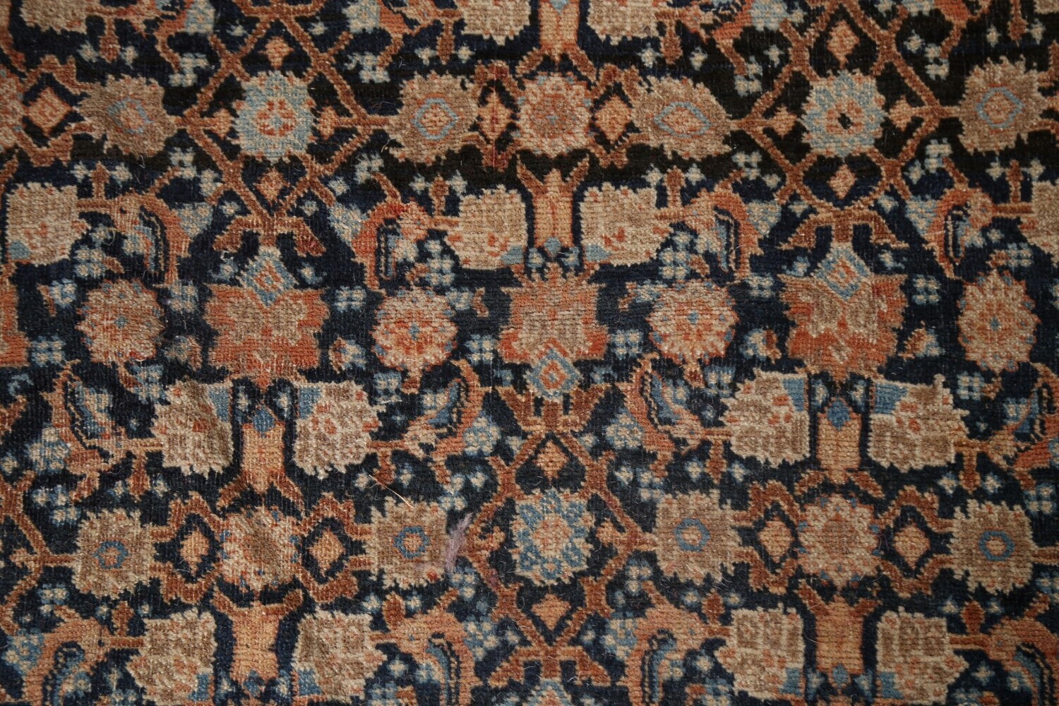 Pre-1900 Antique Vegetable Dye Tabriz Haj Jalili Persian Rug 13x18