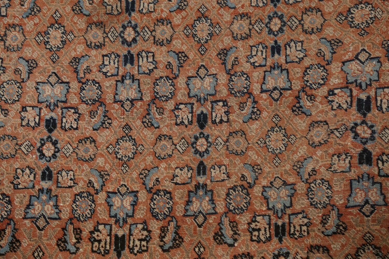 Pre-1900 Antique Vegetable Dye Tabriz Haj Jalili Persian Rug 13x18