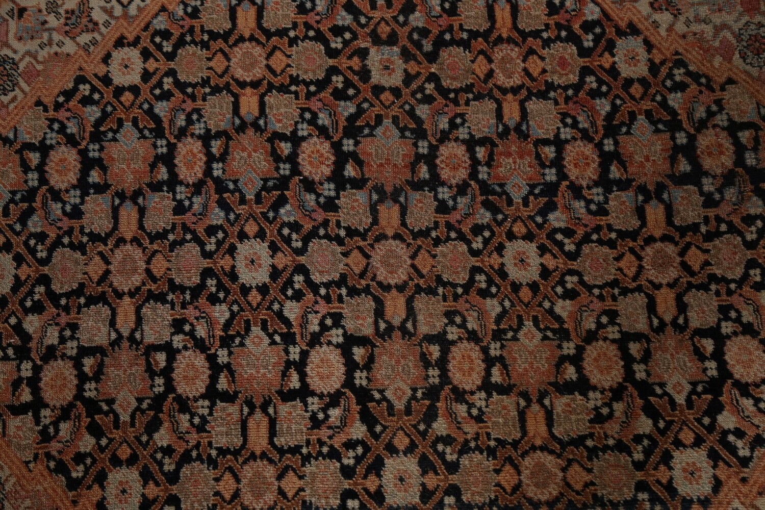 Pre-1900 Antique Vegetable Dye Tabriz Haj Jalili Persian Rug 13x18