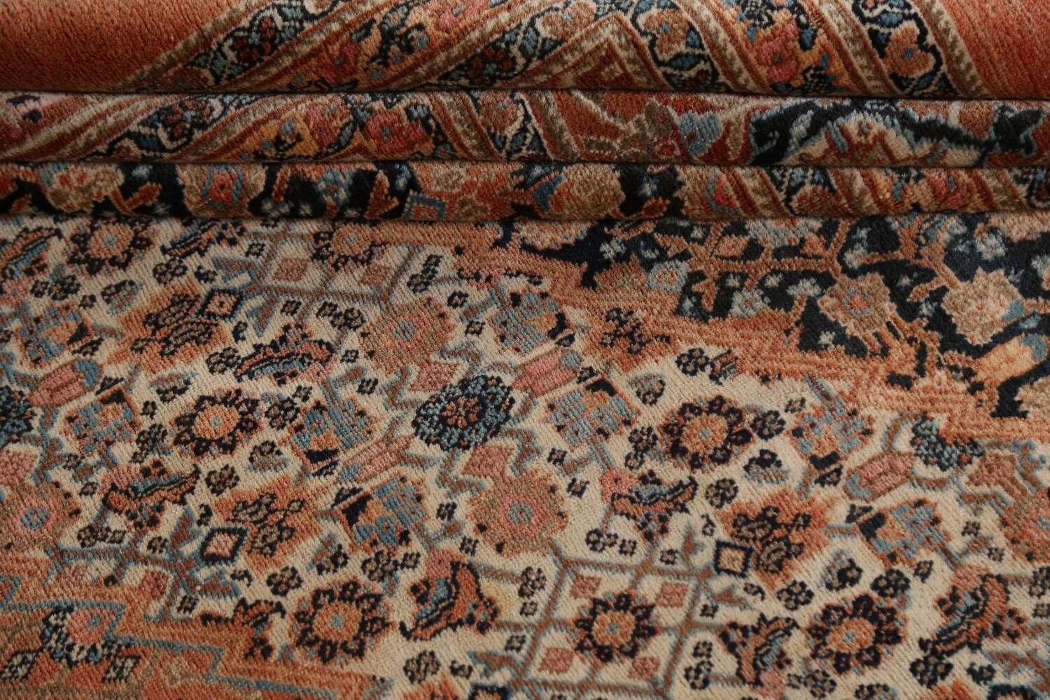 Pre-1900 Antique Vegetable Dye Tabriz Haj Jalili Persian Rug 13x18