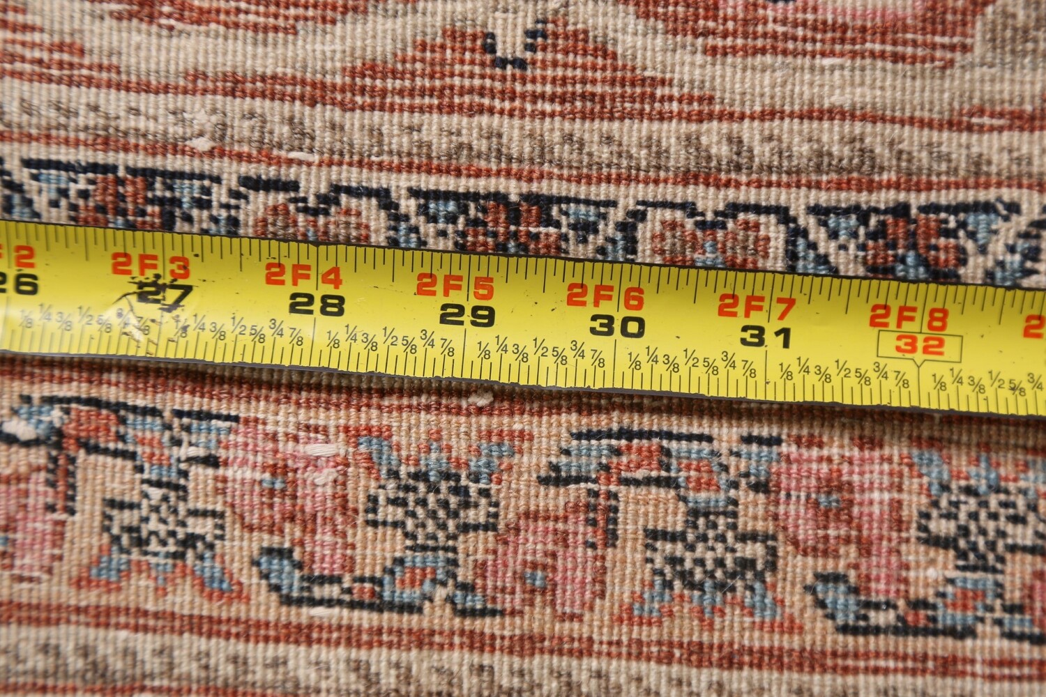 Pre-1900 Antique Vegetable Dye Tabriz Haj Jalili Persian Rug 13x18
