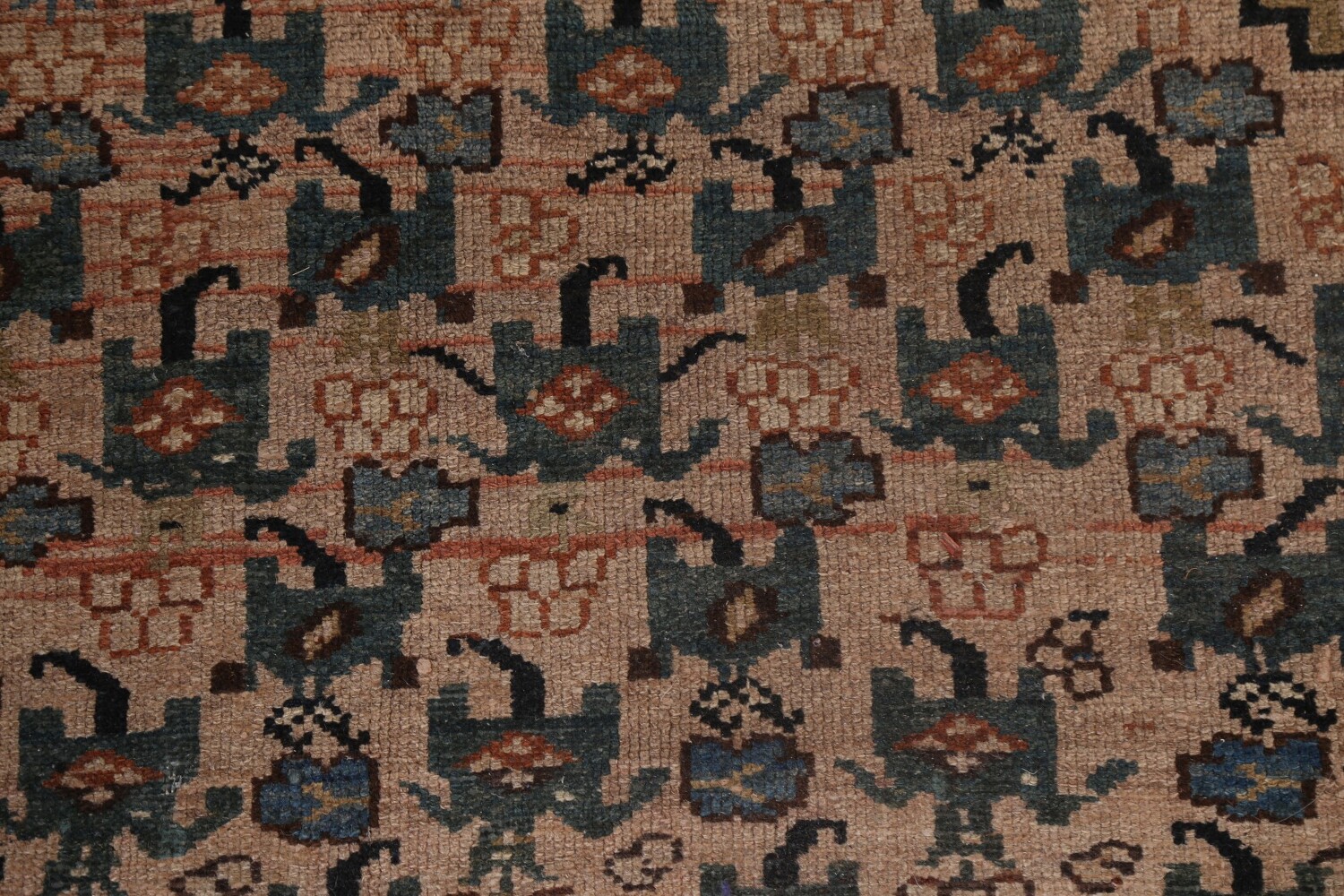 Pre-1900 Antique Vegetable Dye Bibikabad Persian Rug 10x16