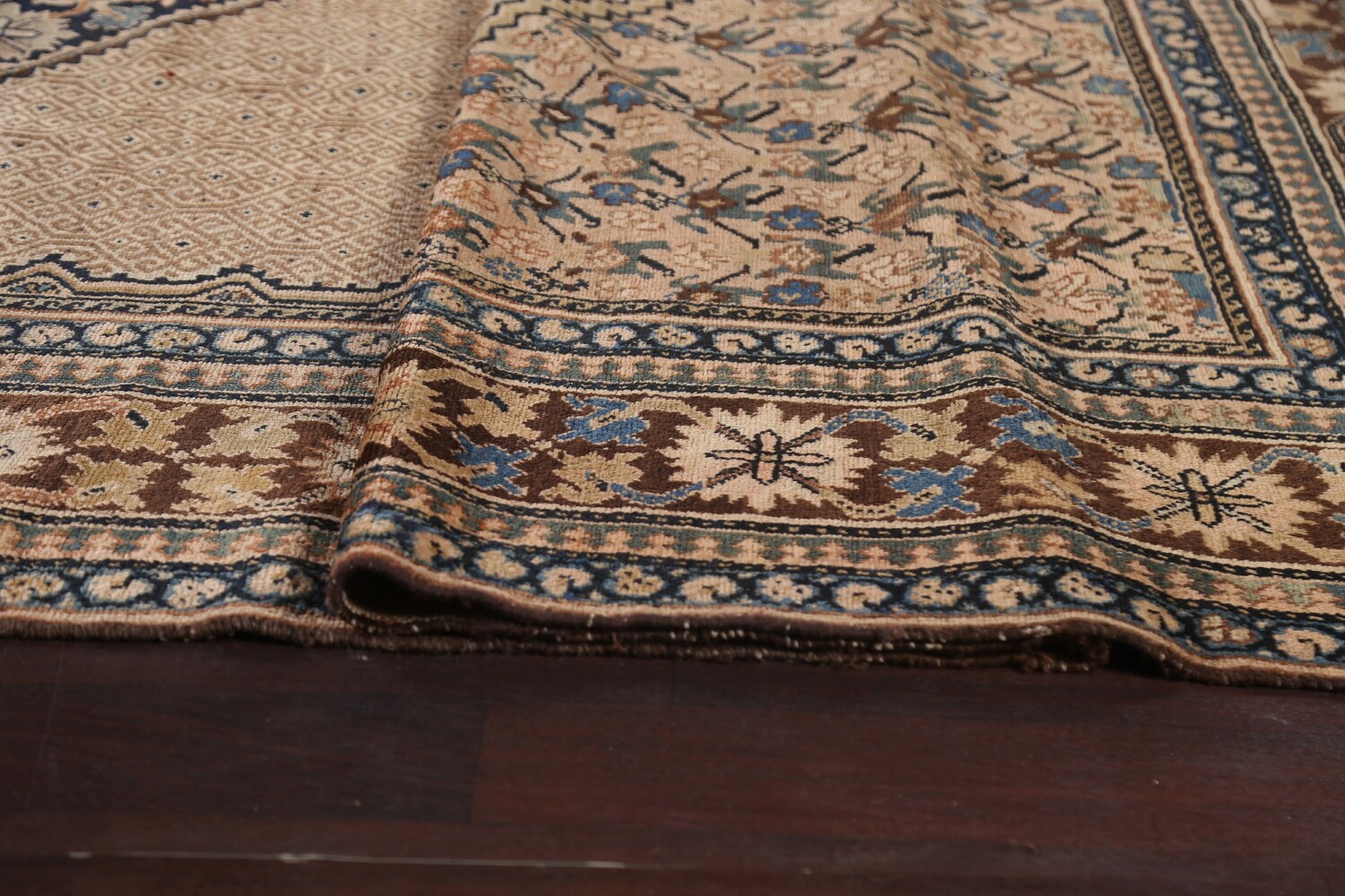 Pre-1900 Antique Vegetable Dye Bibikabad Persian Rug 10x16