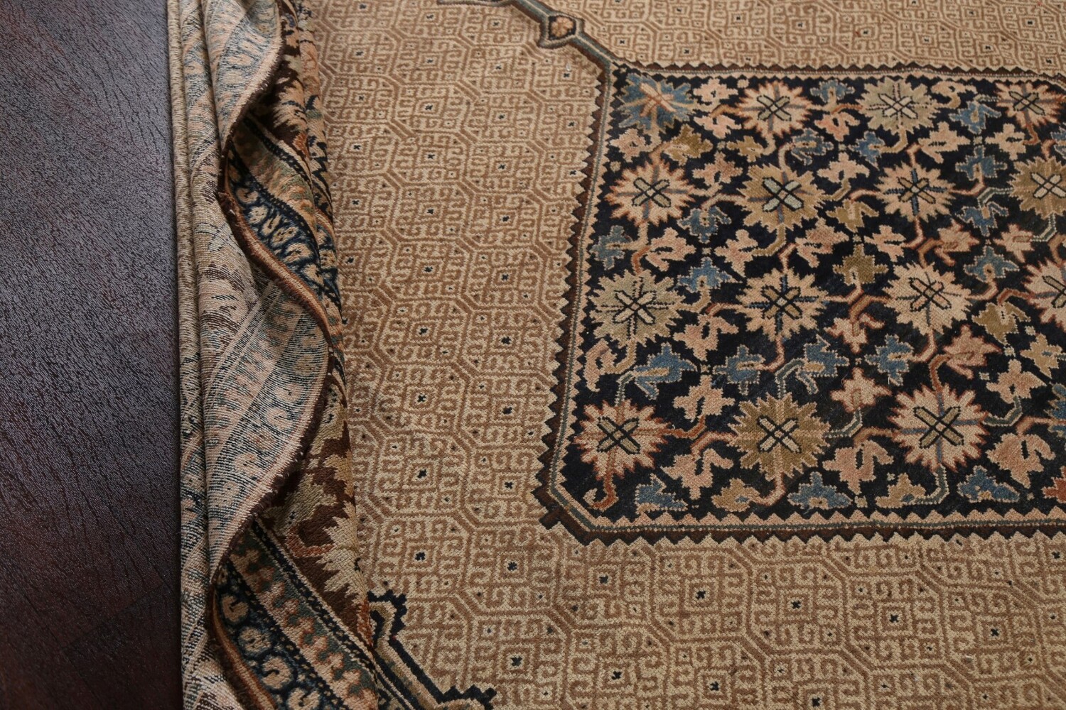 Pre-1900 Antique Vegetable Dye Bibikabad Persian Rug 10x16