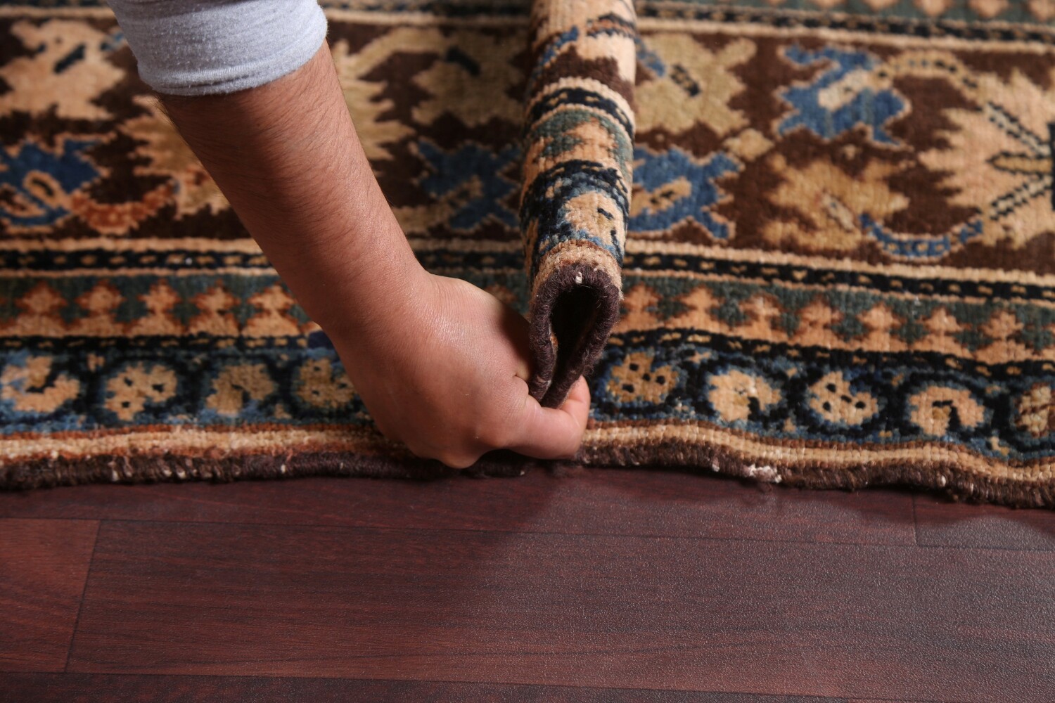 Pre-1900 Antique Vegetable Dye Bibikabad Persian Rug 10x16