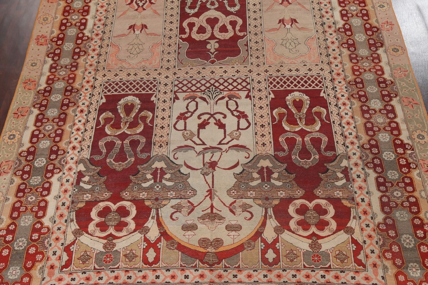 Pre-1900 Antique Vegetable Dye Agra Rug 10x14
