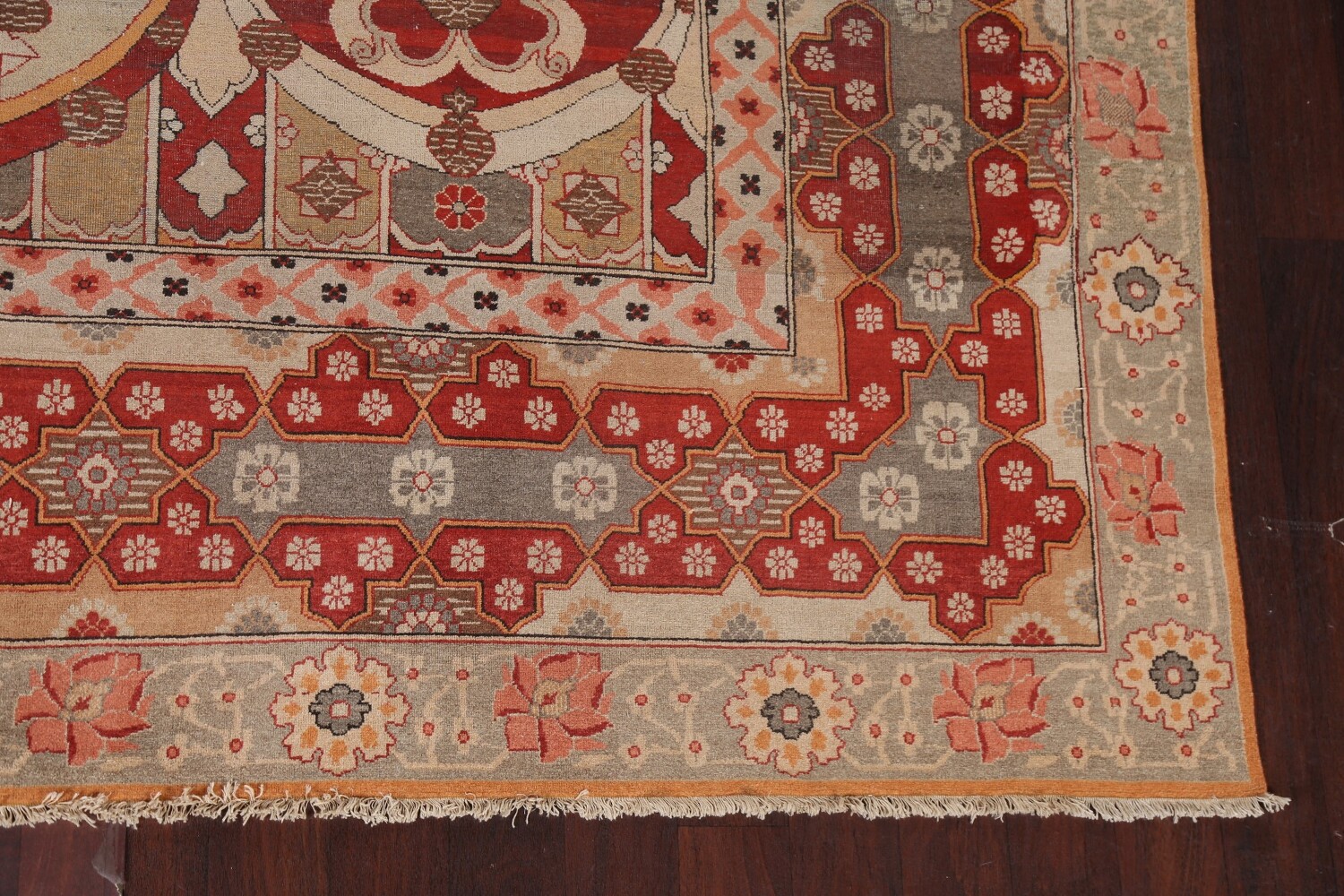 Pre-1900 Antique Vegetable Dye Agra Rug 10x14