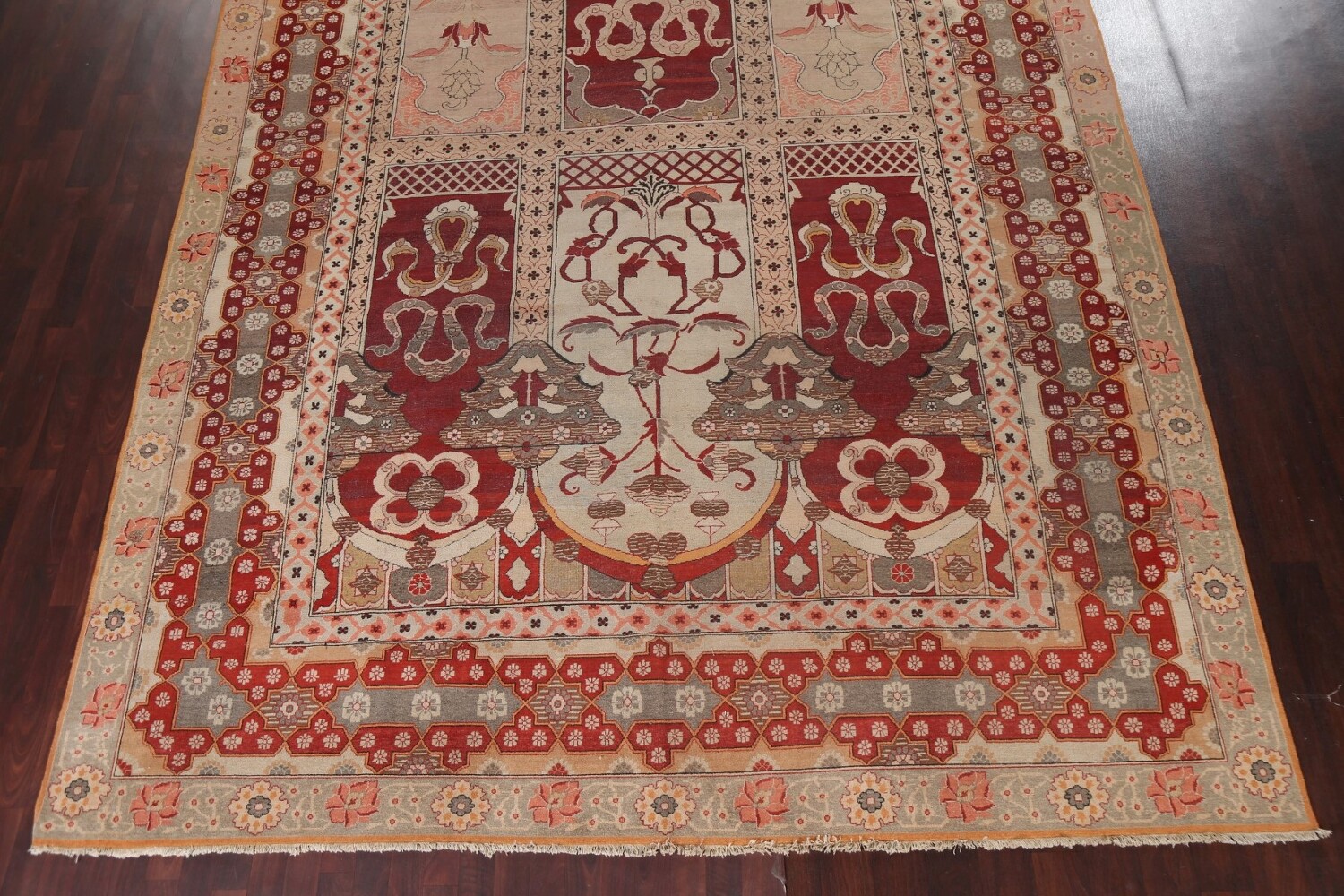 Pre-1900 Antique Vegetable Dye Agra Rug 10x14