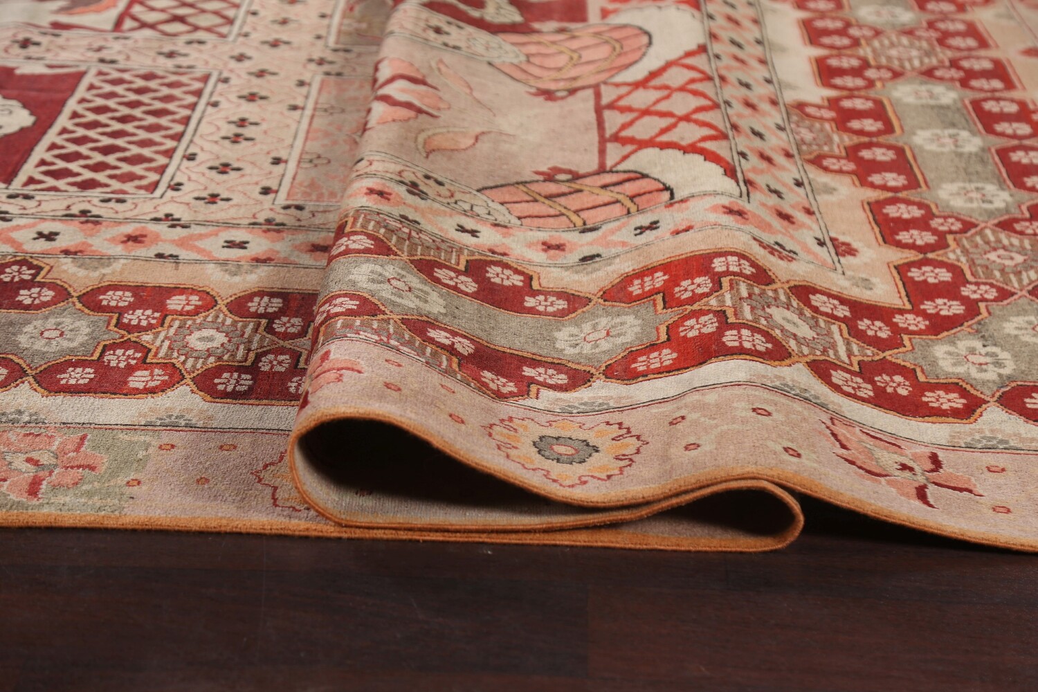 Pre-1900 Antique Vegetable Dye Agra Rug 10x14