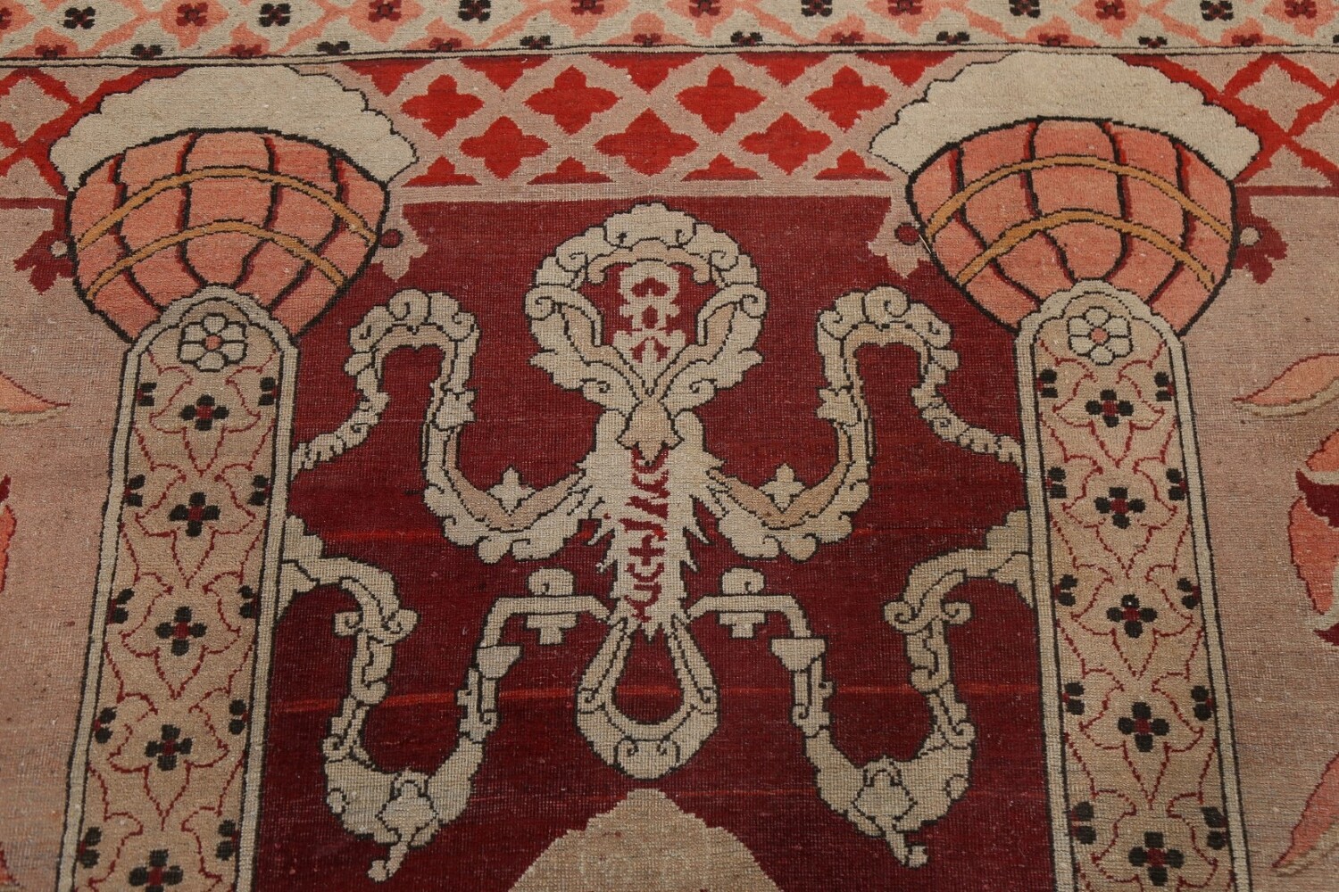 Pre-1900 Antique Vegetable Dye Agra Rug 10x14