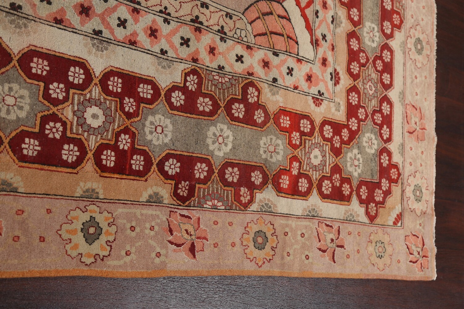 Pre-1900 Antique Vegetable Dye Agra Rug 10x14