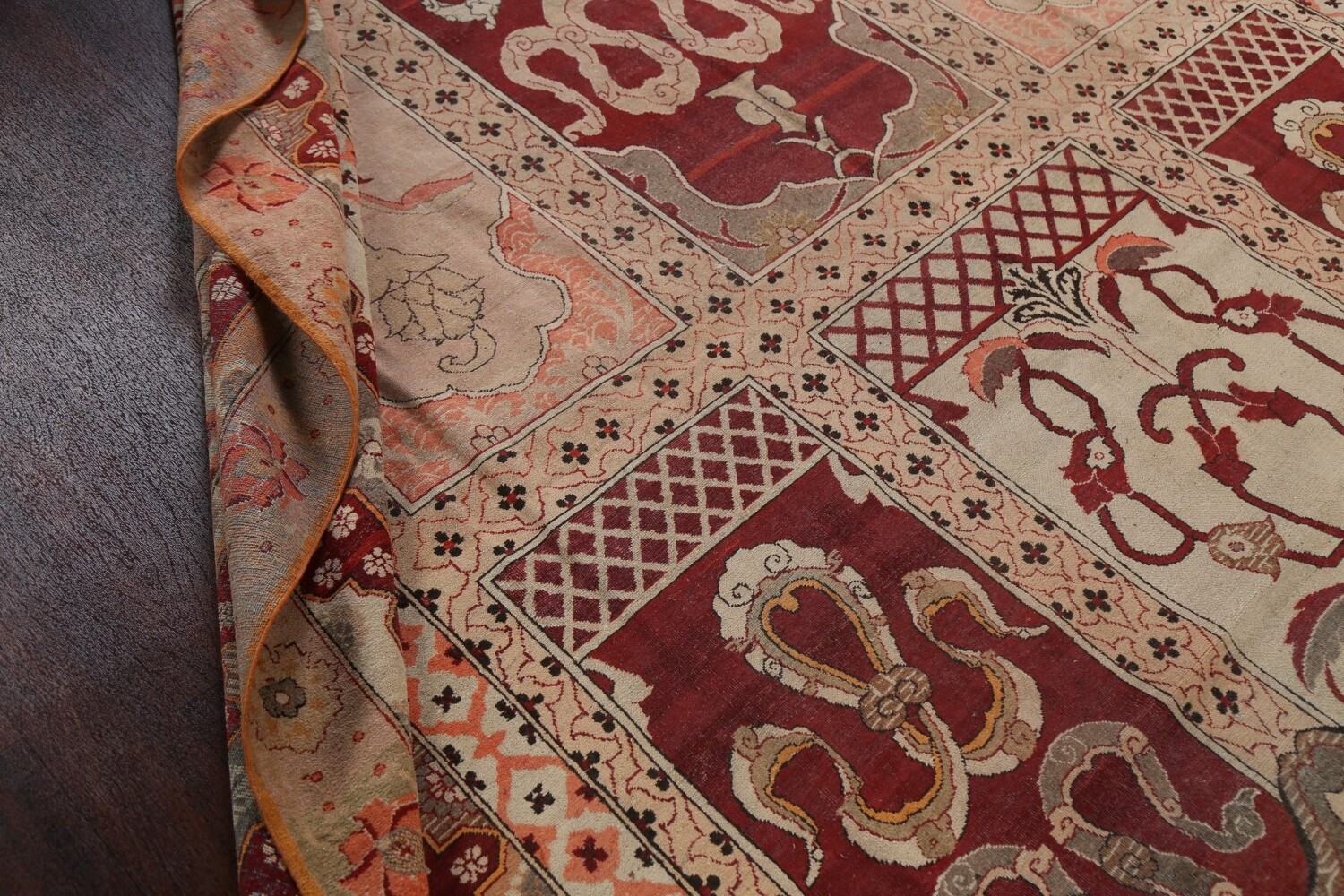 Pre-1900 Antique Vegetable Dye Agra Rug 10x14