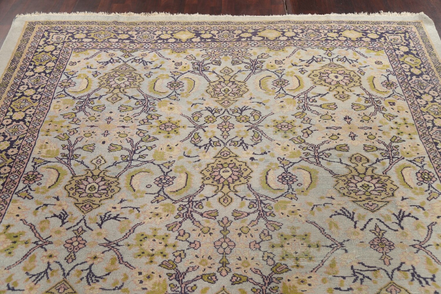 Pre-1900 Antique Vegetable Dye Sultanabad Persian Area Rug 8x13