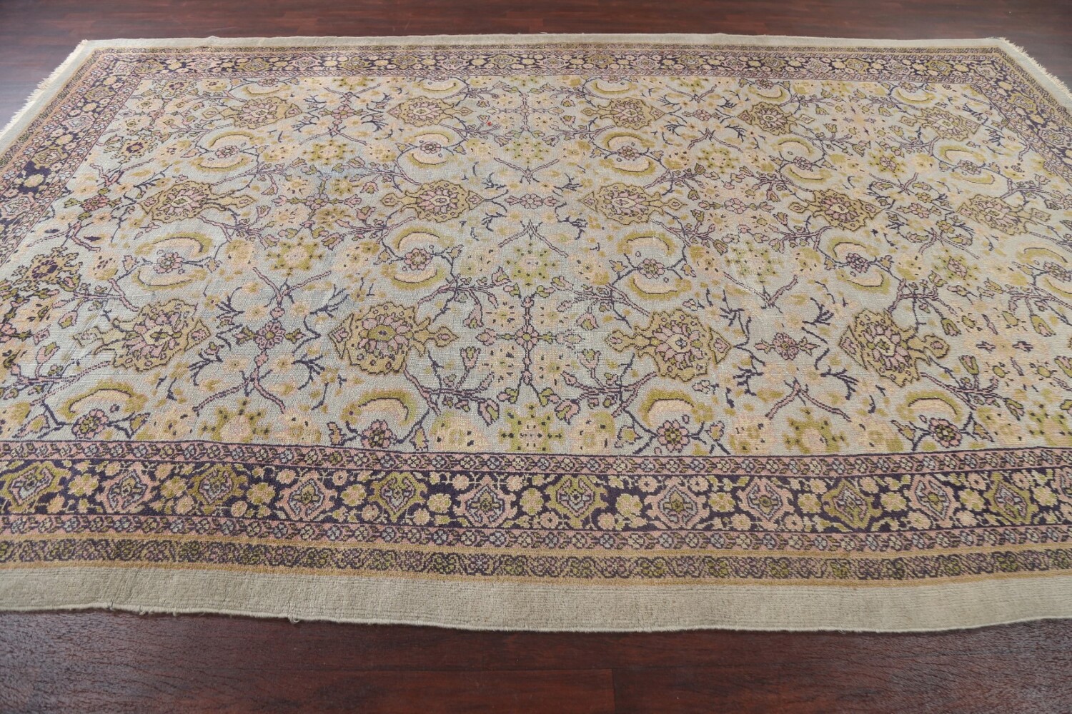Pre-1900 Antique Vegetable Dye Sultanabad Persian Area Rug 8x13