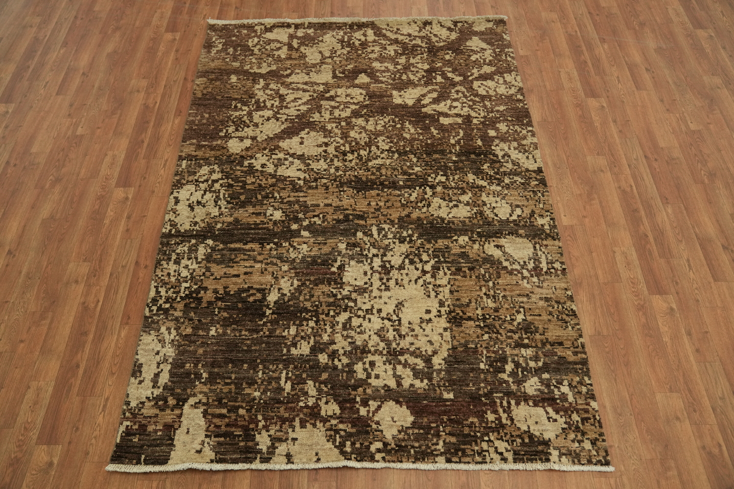 Vegetable Dye Abstract Oriental Area Rug 5x7