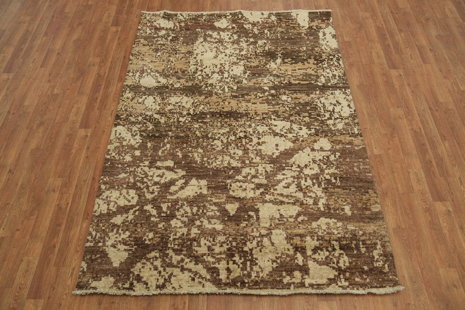 Vegetable Dye Abstract Oriental Area Rug 5x7
