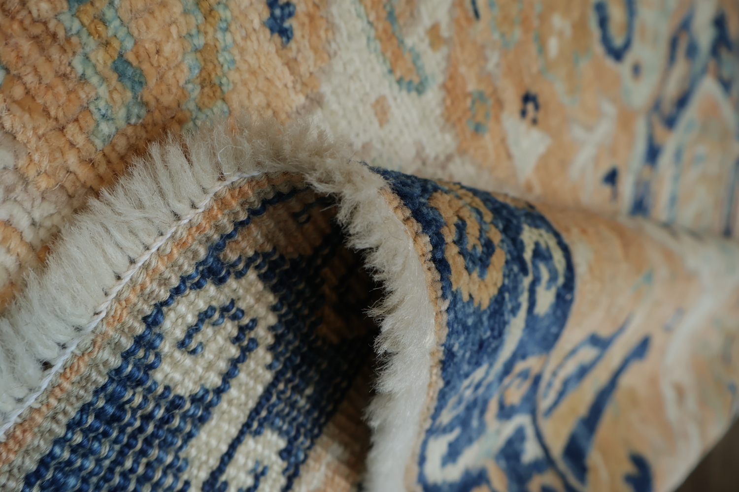 Vegetable Dye Oushak Turkish Area Rug 5x6