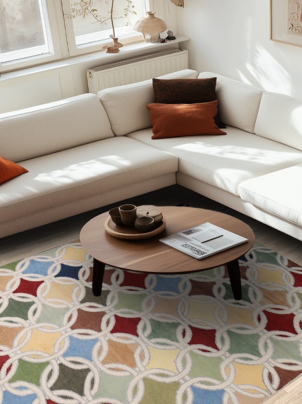 Modern Trellis Gabbeh Persian Area Rug 6x9