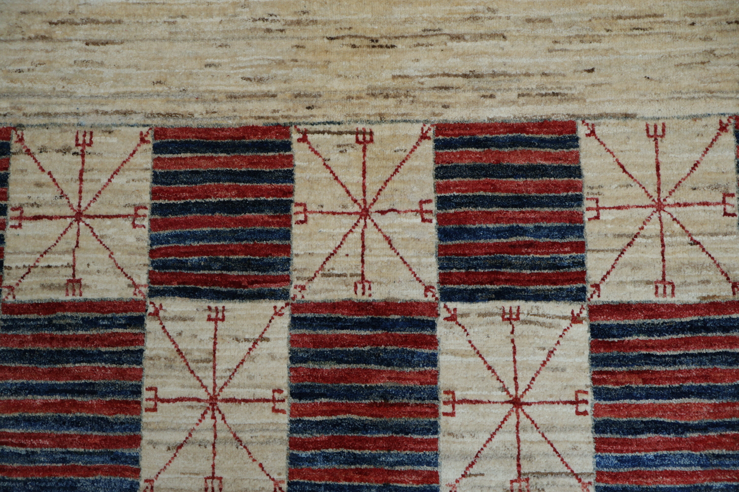 Sophisticated Striped and Geometric Checkered Area Rug  6x9