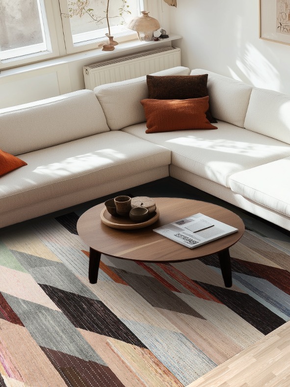Abstract Wool Gabbeh Persian Area Rug 7x10