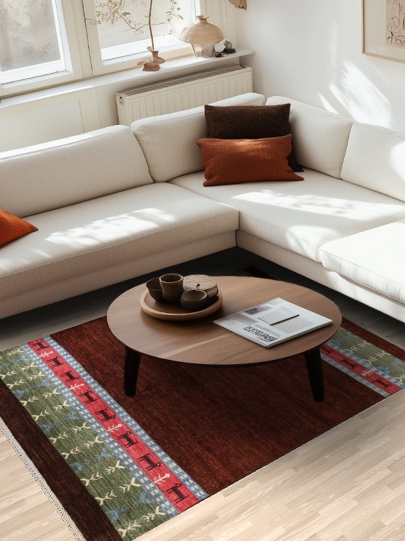 Tribal Gabbeh Kashkoli Oriental Area Rug 5x7