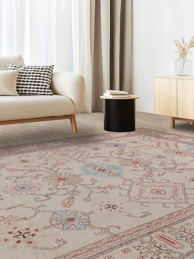 Vegetable Dye Wool Oushak Oriental Area Rug 8x11