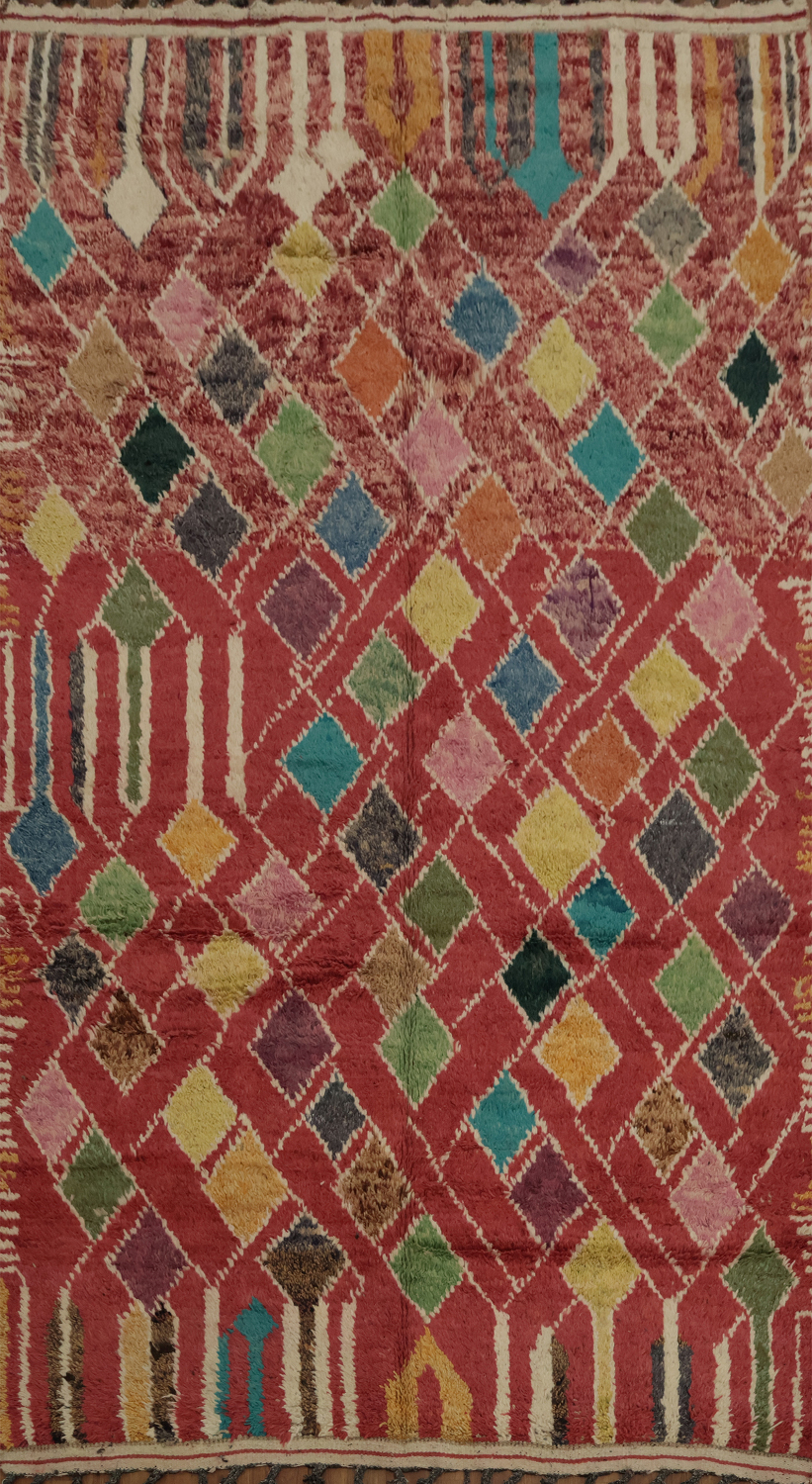 Wool Geometric Moroccan Oriental Area Rug 6x10