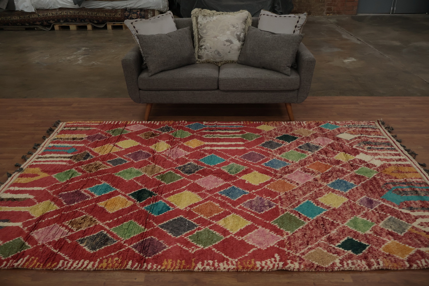 Wool Geometric Moroccan Oriental Area Rug 6x10