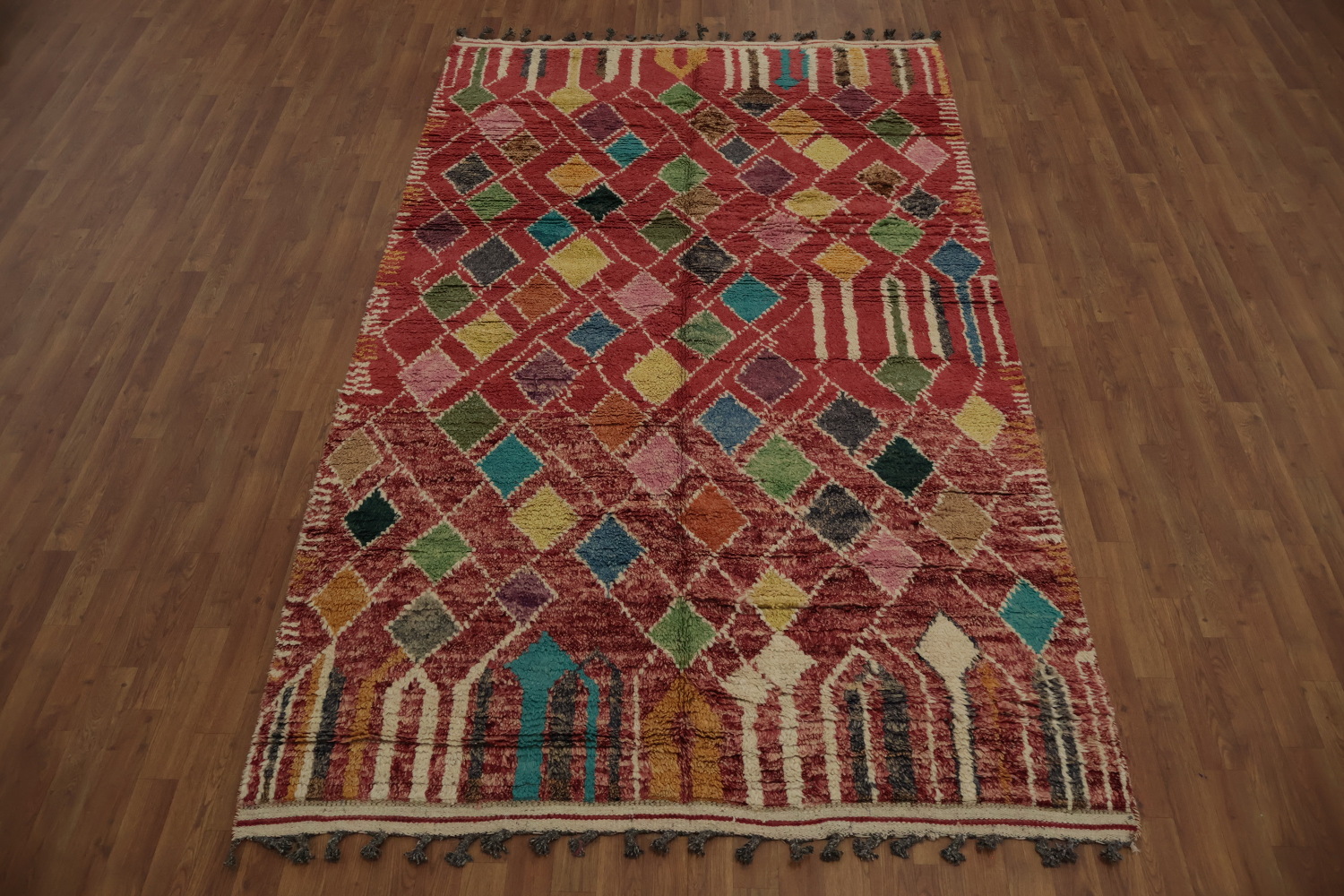 Wool Geometric Moroccan Oriental Area Rug 6x10