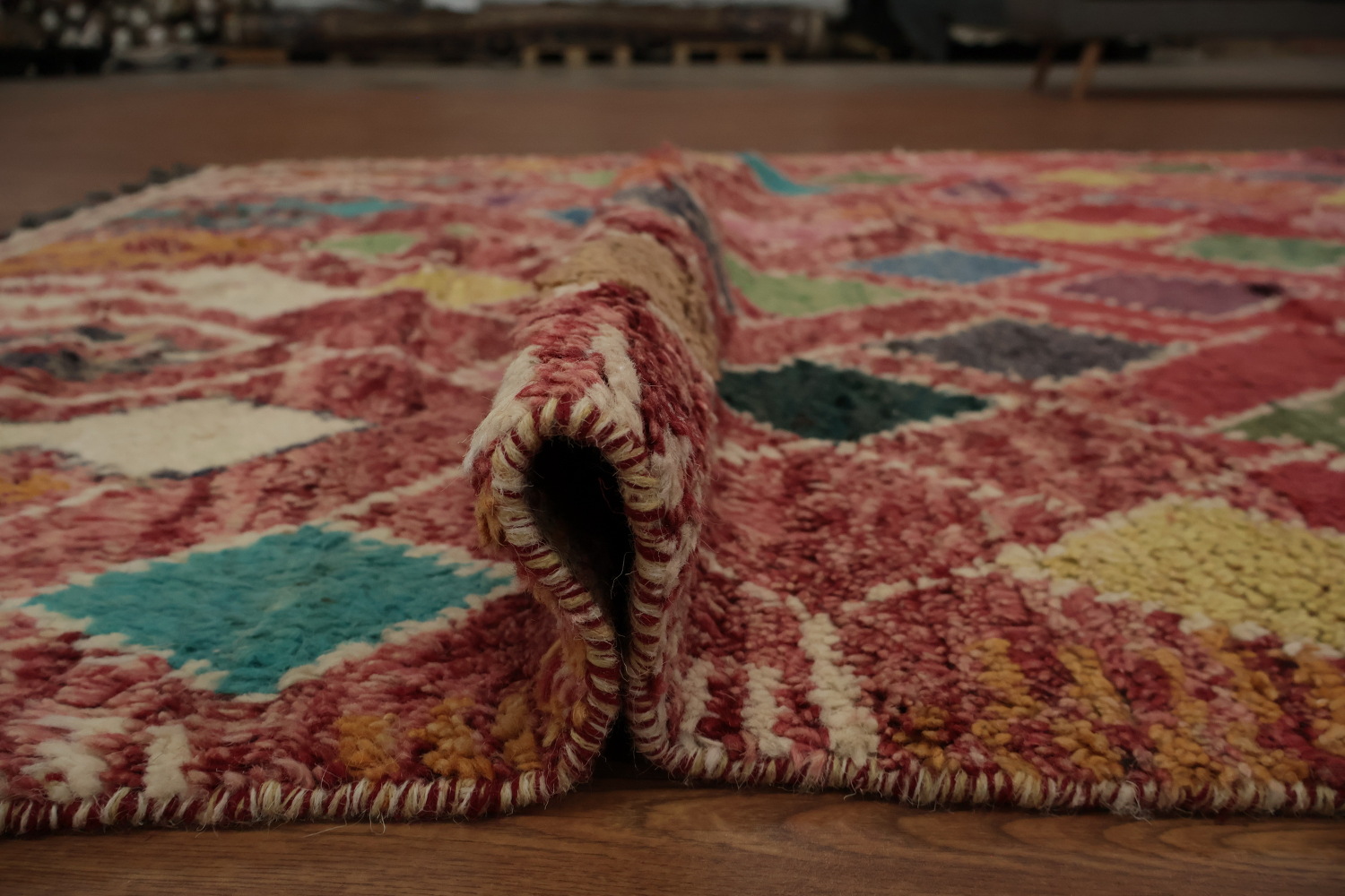 Wool Geometric Moroccan Oriental Area Rug 6x10