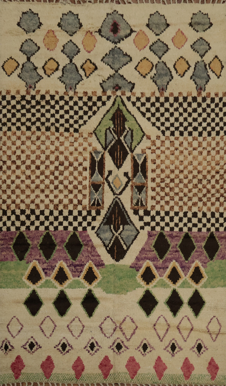 Handmade Wool Moroccan Oriental Area Rug 7x11