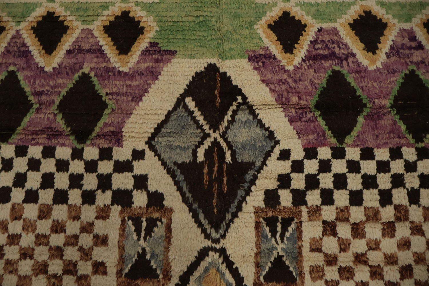Handmade Wool Moroccan Oriental Area Rug 7x11