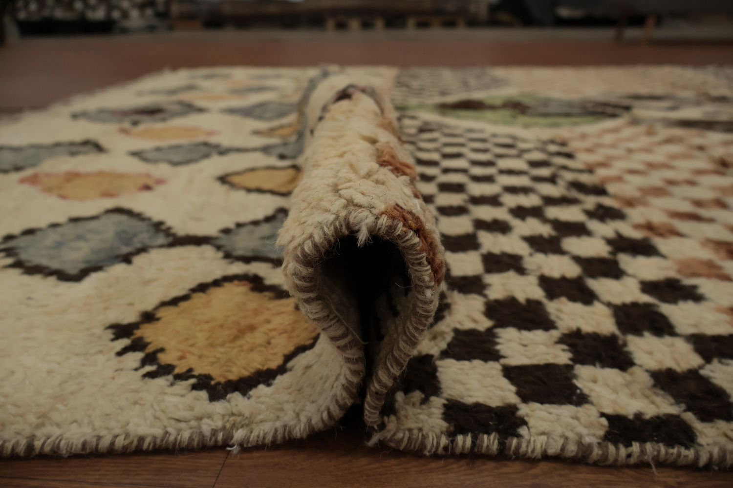 Handmade Wool Moroccan Oriental Area Rug 7x11