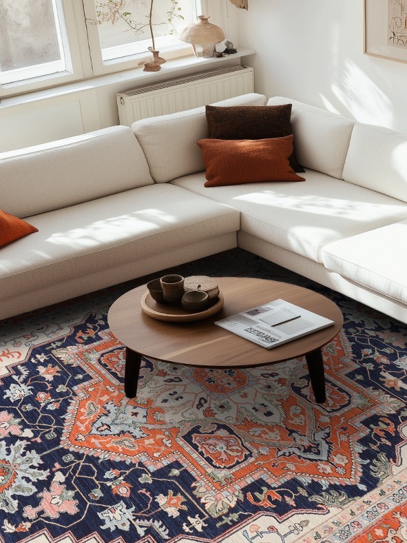Vegetable Dye Wool Heriz Serapi Oriental Rug 10x14
