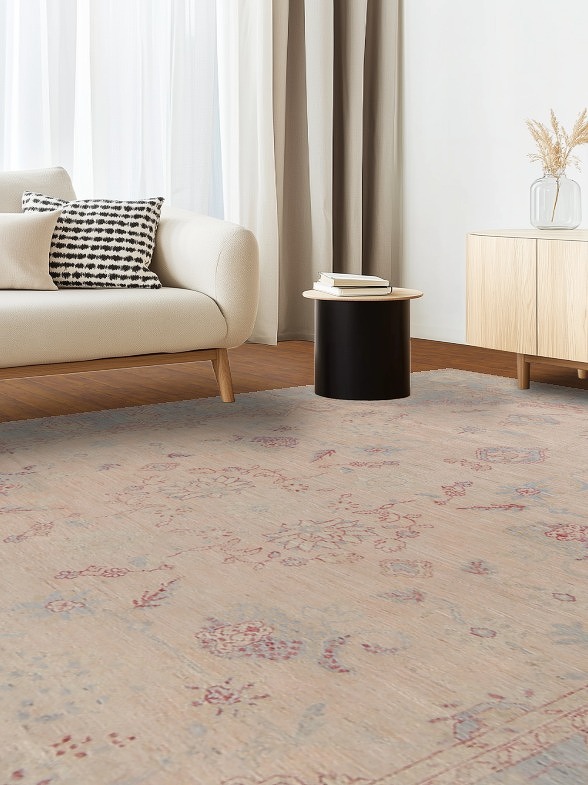 Vegetable Dye Oushak Turkish Area Rug 10x14
