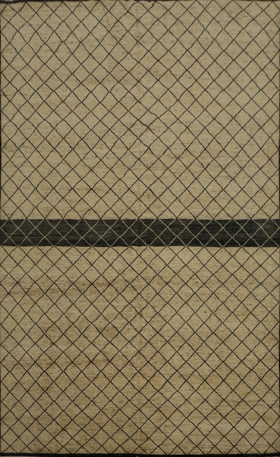Modern Diamond Grid Moroccan Rug 8x10 for Stylish Living Spaces