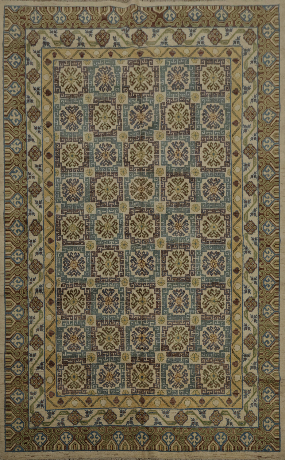 Handcrafted Khotan Wool Rug 7x10 Enriching Any Living Space Decor