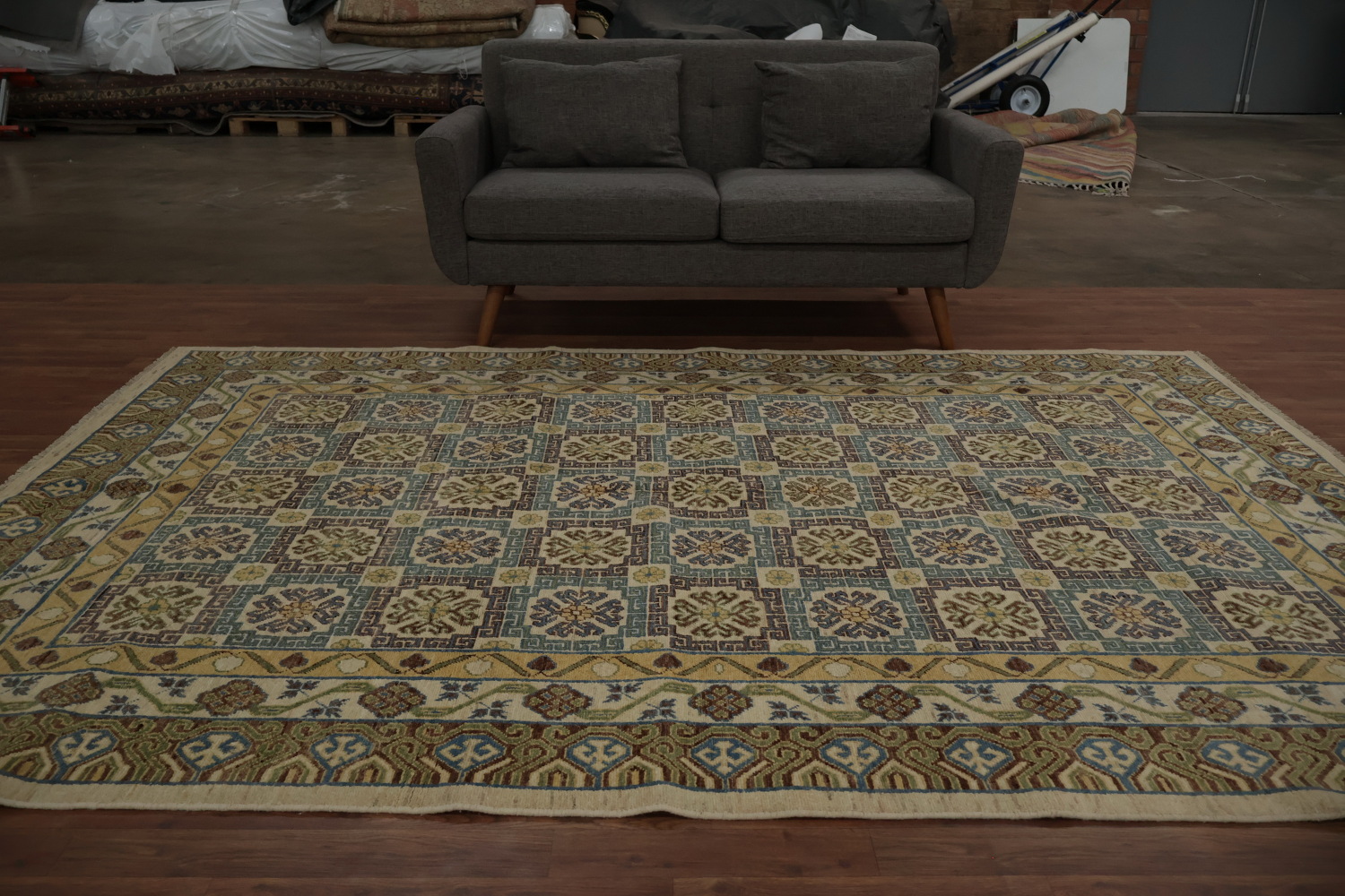 Handcrafted Khotan Wool Rug 7x10 Enriching Any Living Space Decor