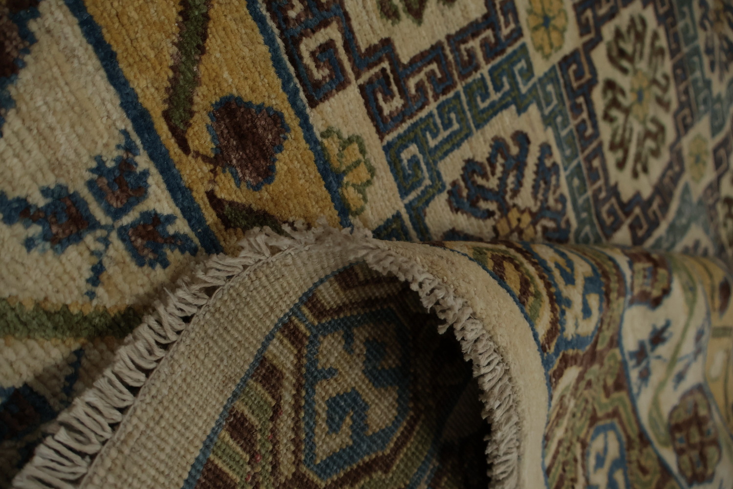 Handcrafted Khotan Wool Rug 7x10 Enriching Any Living Space Decor
