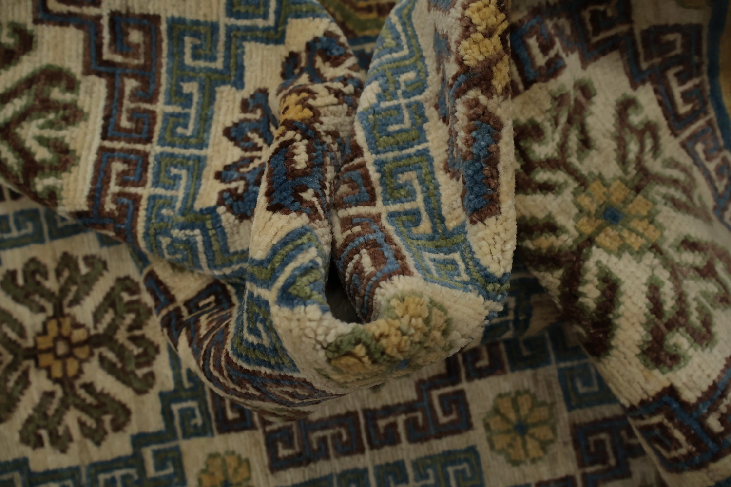 Handcrafted Khotan Wool Rug 7x10 Enriching Any Living Space Decor