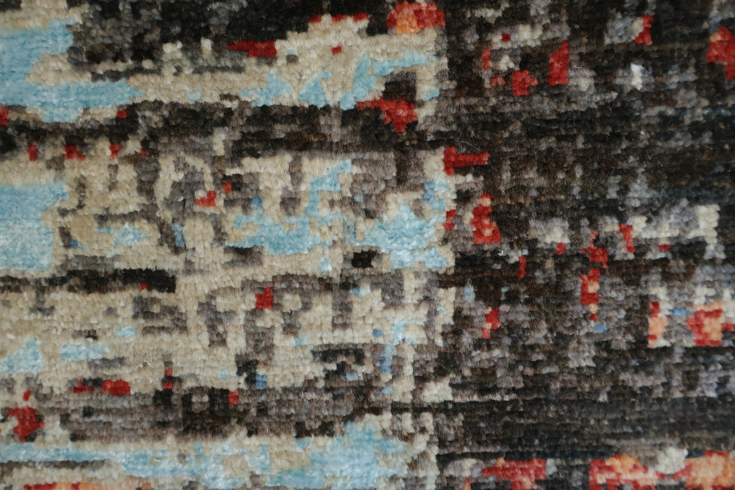 Modern Rug with Abstract Brushstroke Design 7x10