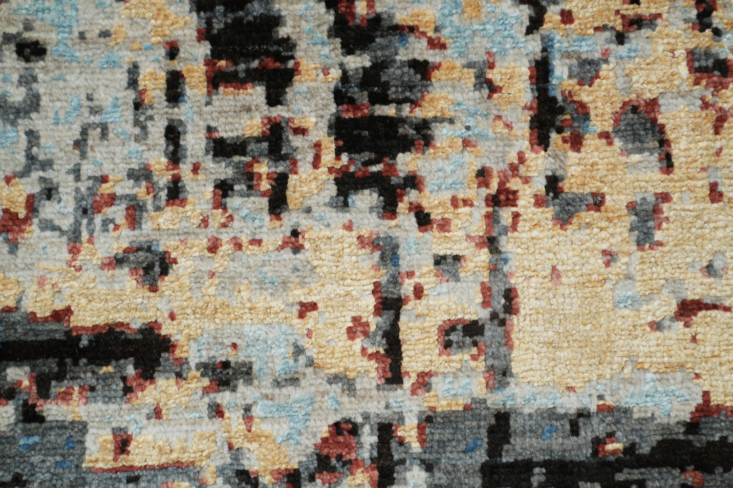 Vegetable Dye Wool/ Silk Abstract Oriental Area Rug 7x10